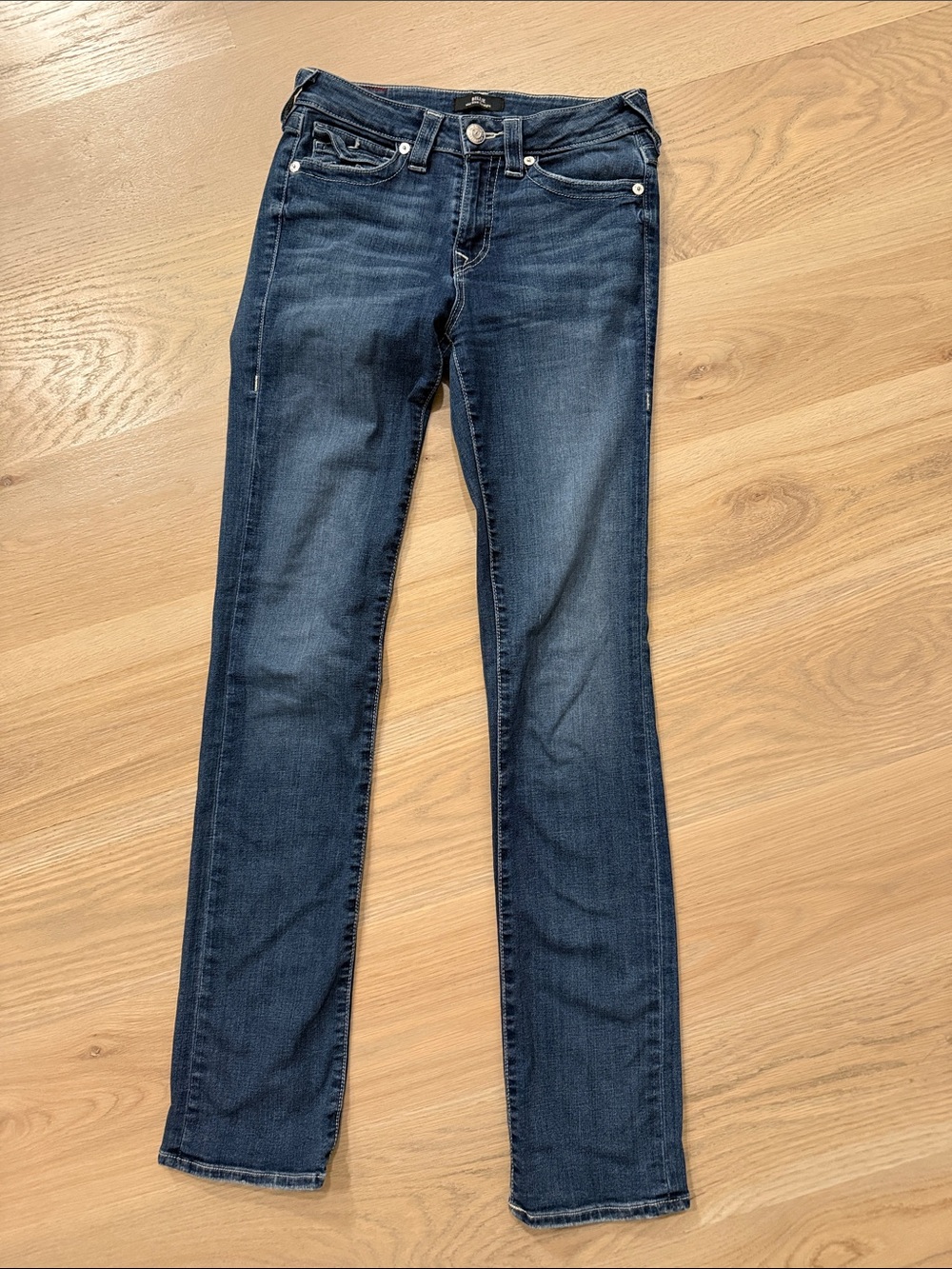 True Religion Billie Mid Rise Straight Jeans Size 28